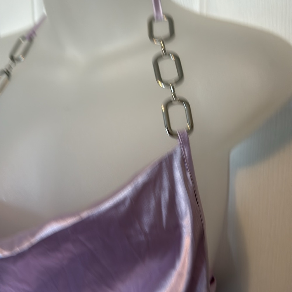 Akira necklace silky gathered sides Halter Top size S NWOT B928 - Picture 2 of 8
